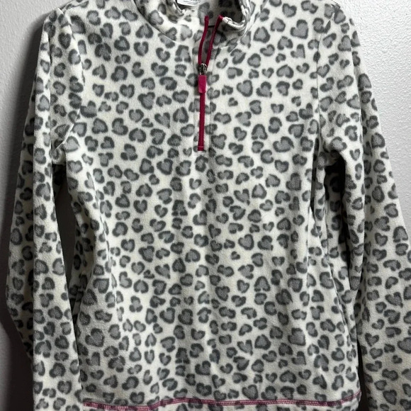 Danskin Now Girls Half Zip Fleece Cheetah Print‎ Sweater Size XL(14/16). - Picture 6 of 10
